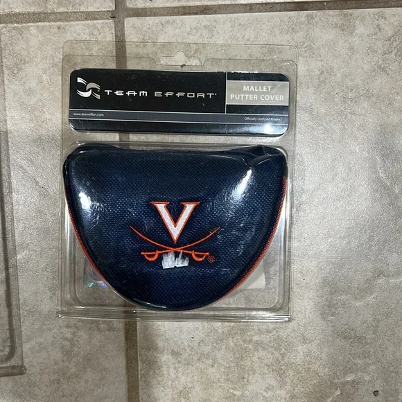 Set of three UVA Nylon Golf Club Headcovers and Mallet Putter Cover - Picture 2 of 5